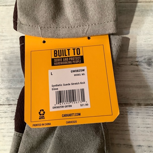 Carhartt Women's Large Synthetic Suede Stretch Knit Glove - Picture 4 of 5